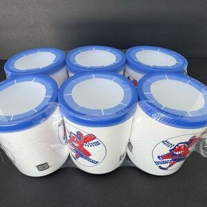 Cleveland Indians Chief Wahoo Vintage Styrofoam Beer Koozies Lot of 6 Baseball
